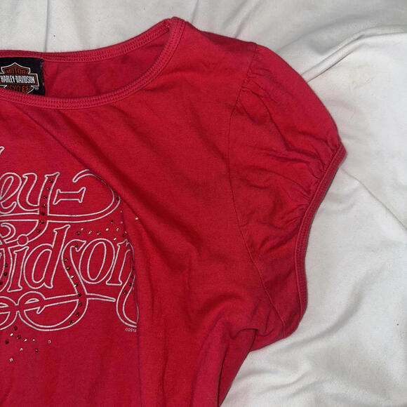 2010 Harley-Davidson Rhinestone Script Tee - Picture 4 of 9